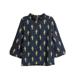 H&M | Ballerina Blouse with a Stand Up Collar